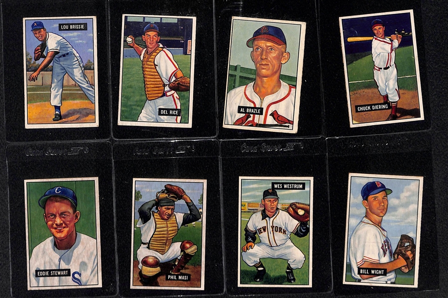 Lot Or 23 1951 Bowman Baseball Cards w. Garver